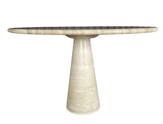Angelo Mangiarotti Travertine Dining Table
