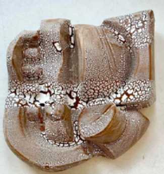 Mini Mural - Brown Crackle Glaze