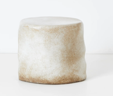 Small Ceramic Side Table- Coral White